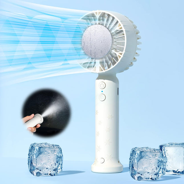 Handheld Cooling Fan, Handheld Fan Mini Air Conditioner Refrigeration Fan, Ice Cooling Mode With 3 Speed Wind, Usb Rechargeable