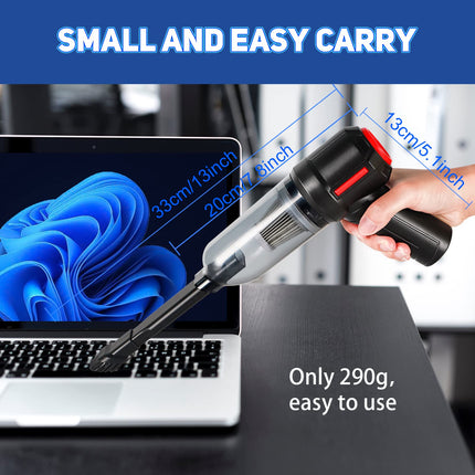 Lamonke Handheld Vacuum Cordless, 9000Pa Suction 120W High Power Car Vacuum Rechargeable, 3 In 1 Portable Air Duster With Multinozzles & Floor Brush, Mini Vacuum Cleaner For Car, Home, Office
