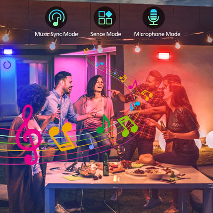 RGB LED Flood Light Outdoor 300W Equivalent, 30W Bluetooth RGBCW Smart Floodlights 2700K, 16 Million Color Changing, Timing, Music Sync, IP66 Waterprrof Landscape Lighting with US Plug (4 Pack)