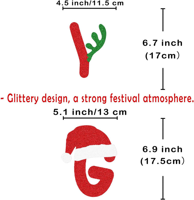 Christmas Decorations - Naughty Or Nice Banner, Christmas Garland with Christmas Stockings, Christmas Hat for Christmas Decor, Christmas Decorations Indoor, Christmas Party Decorations