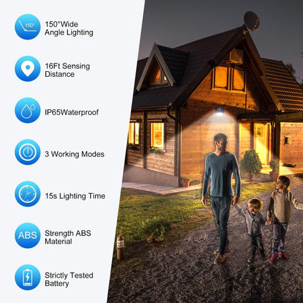 Solar Lights Outdoor 4 Pack / 3 Working Mode], Solar Security Lights Solar Wall Lights Wireless Ip 65 Waterproof Outdoor Lights