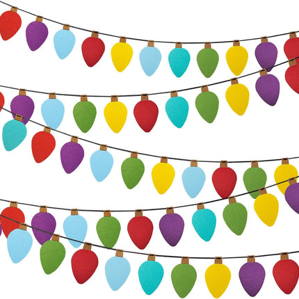 Boao 2 Christmas Felt Garland Felt Banners Hanging on The Ceiling and Wall Decorations of The Christmas Tree, with 9.8 feet and 6 Colors