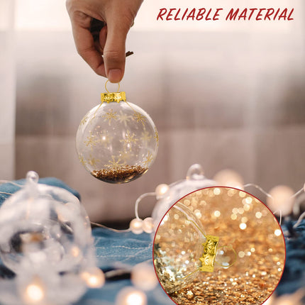 60 Pieces Round Ornament Cap for Porcelain Ceramic or Glass Christmas Ornaments 1/2 inch or 3/4 inch Silver/Gold Christmas Hangers Caps (Gold, 3/4 inch)