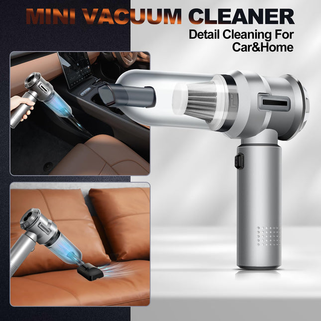 Perobuno Car Vacuum Cleaner High Power, 18Kpa Powerful, 35 Mins Runtime, Brushless Motor Air Duster With 3 Gear, Electric Canned Air Mini Handheld Vacuum Compressed Air Keyboard Cleaner