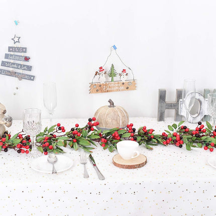 DearHouse 5.83 Ft Red Berry Christmas Garland, Artificial Berry Garland for Indoor Outdoor Hone Fireplace Decoration for Winter Christmas Holiday Year Decor