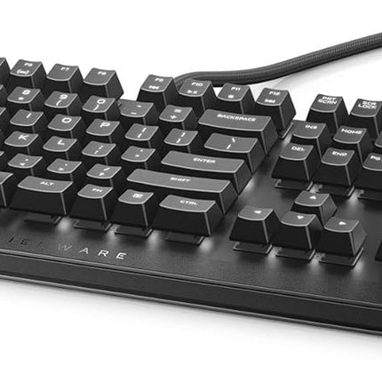 Alienware - AW310K Mechanical Gaming Keyboard AW310K: Cherry MX Red Switches - Nkro - Per-Key White LED - USB Passthrough & Media Control - 5 Onboard Profiles Black