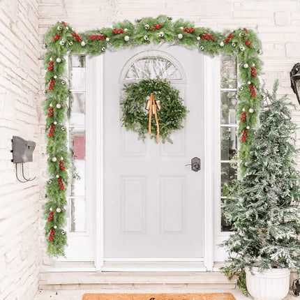 Pine Garland Christmas Decoration, 6ft Christmas Greenery Garland Realistic Cypress Garland Cedar Garland for Holiday Mantel Fireplace Table Centerpiece Decor