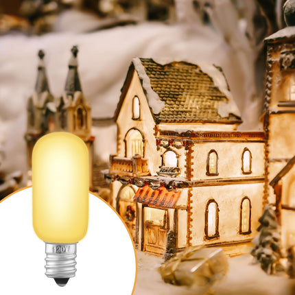12 Pack Christmas Village Replacement Light Bulbs for E12 Candelabra Base Compatible with Dept 56 Accessories T20 LED Bulbs for Snow Villages Houses Christmas Tree Halloween Pumpkin