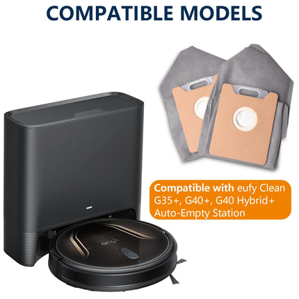 14Pcs Dust Bags For Eufy G35+, G40+, G40 Hybrid+ Autoempty Station,Eufy Robot Vacuum Dust Bags Kit, 2.7L Large Capacity Disposable Bags