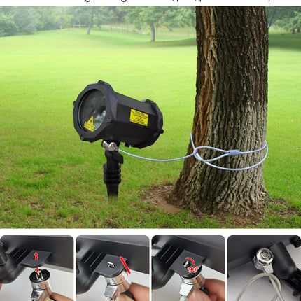 Firefly Garden Lights Star Projector Laser Christmas Lights with Colorful LED Background Light