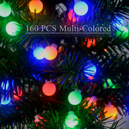 8Pack Outside Christmas Decorations Solar Christmas Tree Stake Lights, 160LED Solar Xmas Tree Lights Waterproof 8 Modes Christmas Garden Pathway Lights for Outside Xmas Holiday