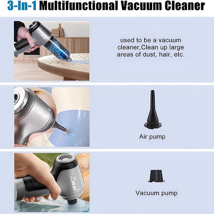 Uniqus Cordless Car Vacuum Cleaner,Wireless Handheld Vacuum Cleaner, 3 In 1 Mini Vacuum, 15000Pa High Suction With Brushless Motor,Portable Vacuum Cleaner For Car, Office And Home Cleaning