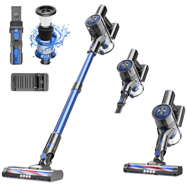 Cordless Vacuum Cleaner, Cordless Vacuum With 80000 Rpm Highspeed Brushless Motor, 2600Mah Powerful , 5 Stages Highefficiency Filtration, Up To 40 Mins Runtime