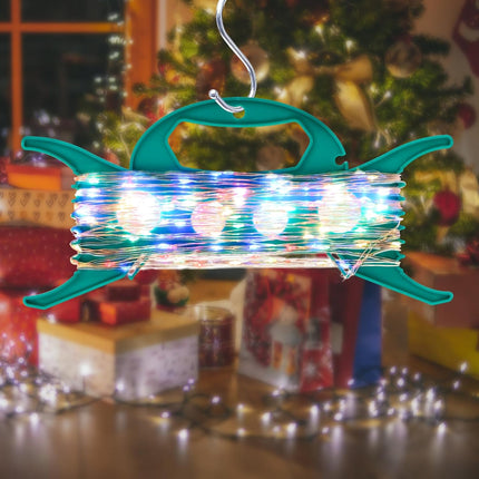 4 Pcs Christmas Light Storage Holder, Holiday String Light Organizer with Hooks, All Purpose Lights Cord Wind Up Storage Winder for Tree Light Extension Cord Garland