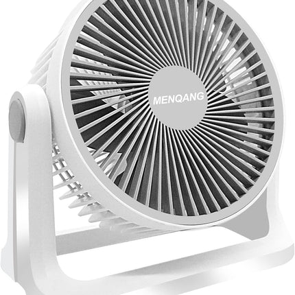 12V Electric Car Cooling Fan 360° Rotatable Dual Heads Air Circulator Fan Manual Rotation 2 Speed. White
