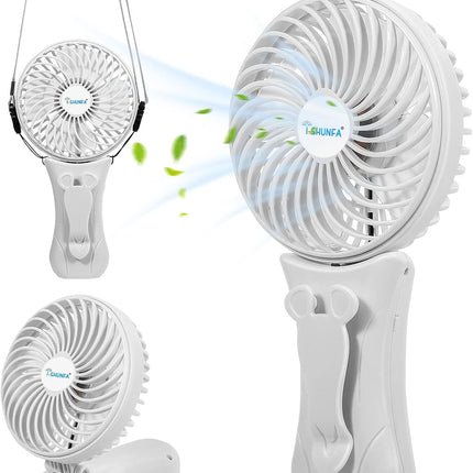 IShuanf Waist Clip Fan, BtteryPowered Portable Necklace Fan, Foldable Handheld Fan, Three Fan Speeds, Suitable For Maintenance
