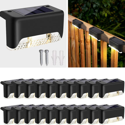 Deck Lights Solar Powered, 20 Pack Solar Deck Lights Outdoor Waterproof Led，Step Lights Solar Powered Used Outside, Solar Lights