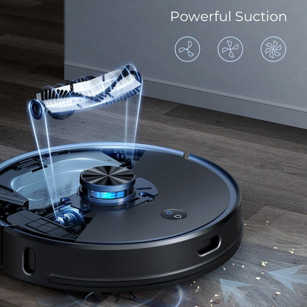 Laresar Robot Vacuum And Mop Combo,4000Pa Robotic Vacuum Cleaner With 3.5L Self Emptying Station,3 In 1 Robot Vacuum With Lidar Navigation,Smart App Control,For Pet Hairfloorscarpetsl6 Pro