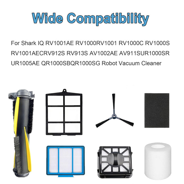Accessories Kit For Shark Iq R101Ae Rv1001Ae Iq R101 Rv1001 Av911S Ez Av1010Ae Iq Robot Vacuum Cleaner Parts Pack Of Main Brush, Filters, Side Brushes