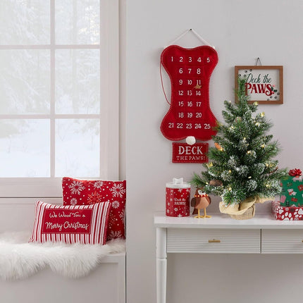 30 Led Warm Lights Pre-Lit Artificial Mini Christmas Tree, 2ft Snow Tipped Pine Artificial Christmas Tree,Seasonal Indoor Home Decor with Decorative Burlap Base