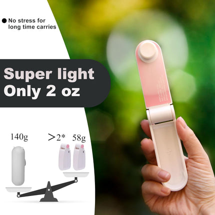 Personal Handheld Fan, Mini Portable Pocket Fan, Little Folding Fans Usb Rechargeable For Woman Girls Makeup Outdoor Travel