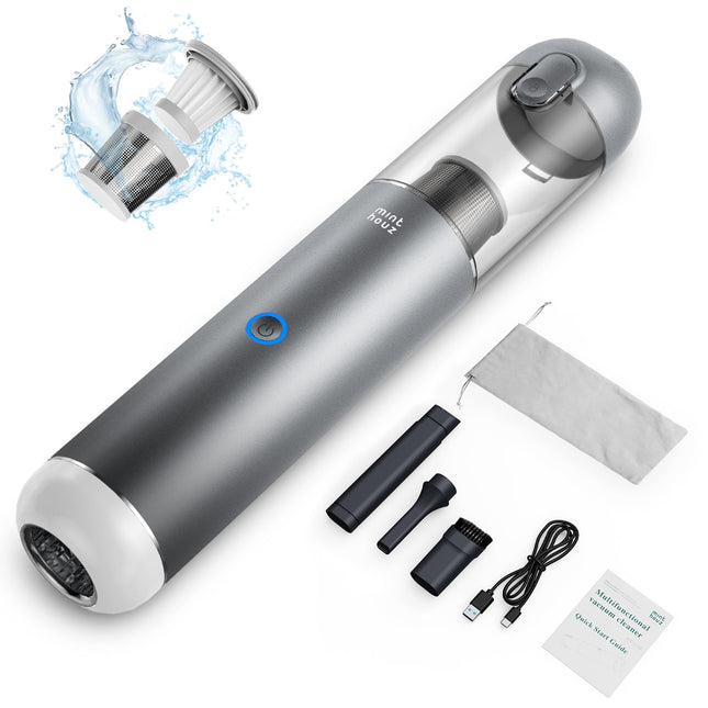 Handheld Vacuum Cordless 17000Pa Car Vacuum Cleaner High Power With Ledsos Light, 120W Mini Portable Rechargeable Vacuum Cleaner For Car Home Office Pet Hair