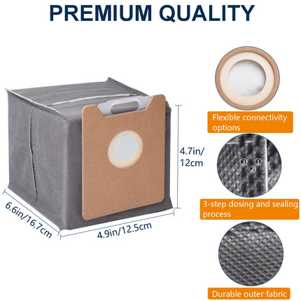 14Pcs Dust Bags For Eufy G35+, G40+, G40 Hybrid+ Autoempty Station,Eufy Robot Vacuum Dust Bags Kit, 2.7L Large Capacity Disposable Bags