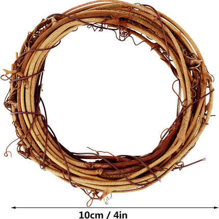 Grapevine Wreath Set, Marrywindix 16 Pieces Natural Vine Branch Wreath Christmas DIY Rattan Wreath Garland for Christmas Holiday Craft Wedding Decor (4 in.)