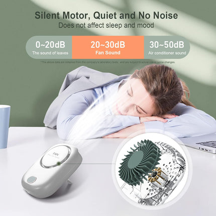 2 Pack Portable Neck Fan, Hanging Neck Fan Hands Free With Adjustable Lanyard And Bracket, Usb Rechargeable Bladeless Mini Fans