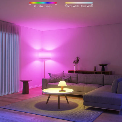 Govee LED Smart Light Bulbs, 1000LM Color Changing Light Bulb, Wi-Fi & Bluetooth Light Bulbs, Work with Alexa and Google Assistant, Dimmable RGBWW A19 75W Equivalent Smart Bulbs, 2 Pack