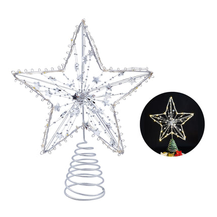 Christmas Tree top Star, LED Warm Light, Christmas Tree top Bright Star, Used for Christmas Tree Decoration Internal Decoration