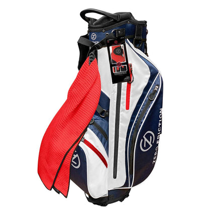 Zero Friction Golf Stand Bag, Bonus 40" Golf Towel & Men's Universal-Fit Golf Glove Included