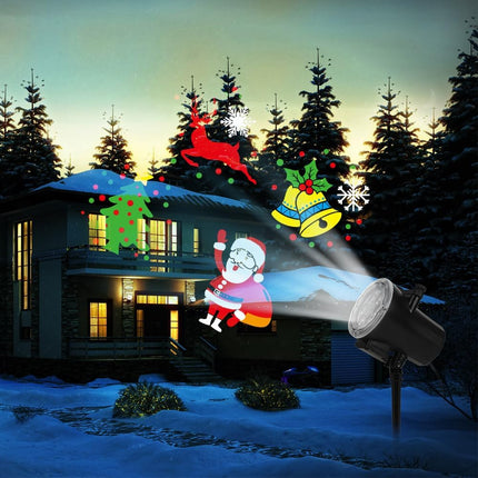 Christmas Holiday Projector Lights Outdoor,FLEVO Halloween Projector Lights,16 HD Slides LED Decorative Lights with Remote Control,IP65 Waterproof for Halloween Xmas Party Garden Landscape Decoration