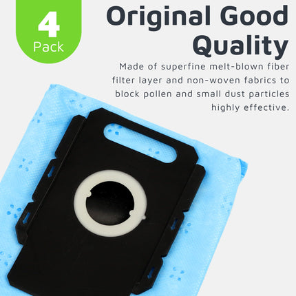 4 Pack Reusable Vacuum Cleaner Bags For Roomba,Compatible With All Irobot Roomba Clean Base, Automatic Dirt Disposal Bags I7,I7+,I3,I3+,I8+,I4+,I6,I6+,I1+,J7,J7+,S9+,Dust Bags With Zipper