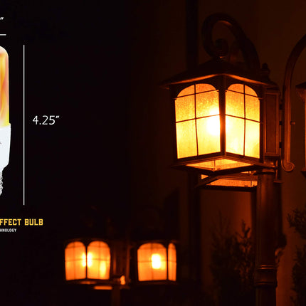 HoogaLife LED Flame Effect Light Bulbs - E26 LED Bulb with Gravity Sensor Flame Night Bulb for Holiday s Home Hotel Bar Party Decoration (2 Pack)