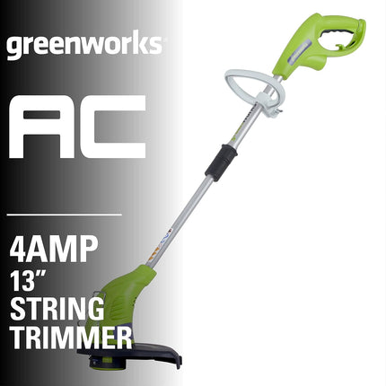 Greenworks 4 Amp 13" Corded Electric String Trimmer & Sun Joe SBJ597E 6-Amp 155 Mph Electric Leaf Blower