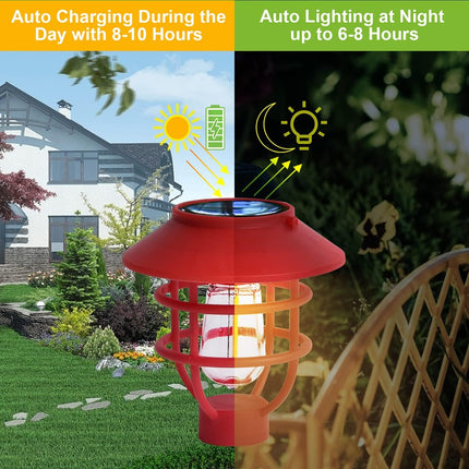 Christmas Solar Landscape Pathway Lights,6 Pack Outdoor Waterproof Decorations Garden Solar LED Candy Cane Stake Markers Lights for Xmas Walkway, Yard, Patio, Lawn, Driveway Decor
