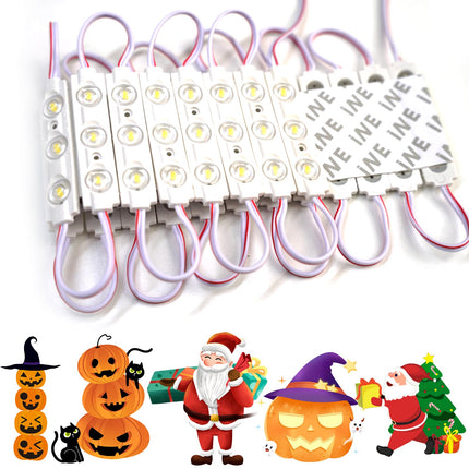 LED Module, LED Lights for Inflatables White 20pcs 9.8 Ft 5730 SMD 150LM Per LED Module IP65 Waterproof Decorative Light for Advertising Signs with Tape Adhesive Backside(White Light)