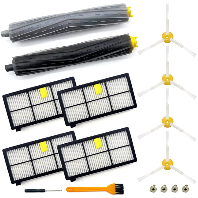 9 Pack Parts Compatible For Irobot Roomba 800 900 Series 960 860 805 850 980 861 864 866 870 871 880 890 891 981 985 961 Vacuum Cleaner,1 Set Roller Brushes,4 Filters,4 Side Brushes