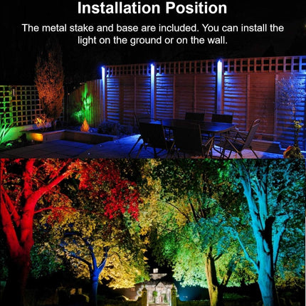 Color LED Outdoor Landscape Spotlight Remote 10W RGB Waterproof Spot Light for Yard Tree Garden Halloween Christmas Lighting