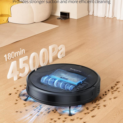 Honiture Robot Vacuum And Mop Combo, 4500Pa Strong Suction Robot Vacuum Cleaner With Selfcharging, 180Mins Run, App&Remote&Voice Control, Superslim, Ideal For Pet Hair G20 Pro