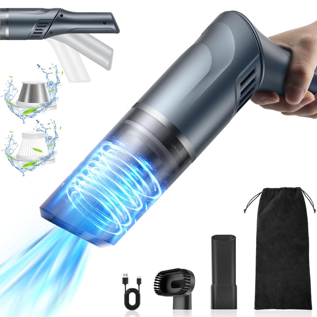 Car Vacuum Handheld Vacuum Cordless 120W12Kpa Strong Suction Portable Hand Vacuum Cordless Rechargeable, Powerful Mini Vacuum Wireless Car Vacuum Cleaner For Car Hair Hardwood Floor Home Office
