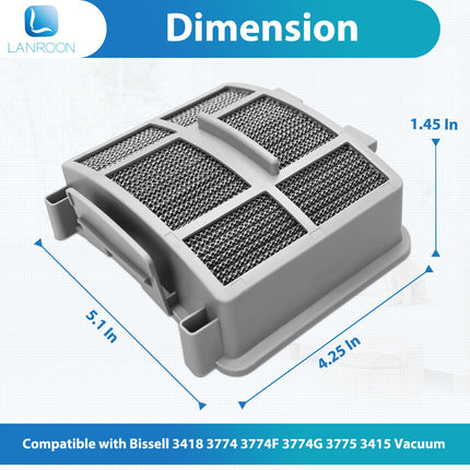 3418 3402 3774F Filters For Bissell Surfacesense 3418 3415 Multiclean 3402 3774F 3409 3774 3774G 3775 3404 Powerlifte Upright Vacuums