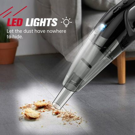 Handheld Vacuum Cordless Rechargeable With Led, Dust Busters Cordless Rechargeable, 1.65Lbs Car Vacuum, Usb Charge, Hand Vacuum Lightweight For Car, Home, Pet Hair