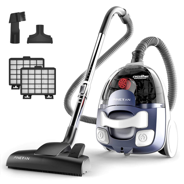 Doubledown Canister Vacuum Cleaner Uc601, Bagless, Duo Hepa Filter, Auto Rewind, Corded 800W