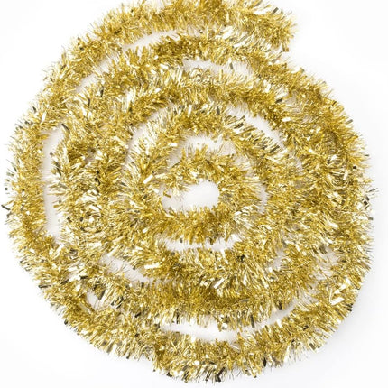 32ft Christmas Tinsel Garland,Christmas Tree Ornament Metallic Tinsel Twist Garland Glitter Gold Tinsel Thick and Full Tinsel Sparkly Classic Party Hanging Xmas Tree Ceiling Decorations