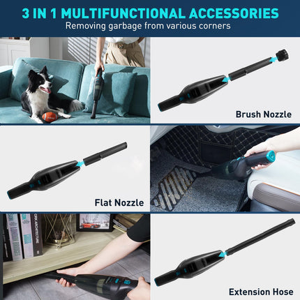 Car Vacuum Cleaner, Handheld Vacuum Cordless Rechargeable 9500Pa With Charging Dock, Portable Hand Vacuum For Pet Hair Car And Home Cleaning