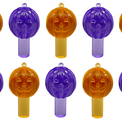 Creative Hobbies® Ceramic Tree Replacement Lights Jack O' Lantern - Orange & Purple Pumpkin Shape Bulbs for Halloween Décor 25 Pack