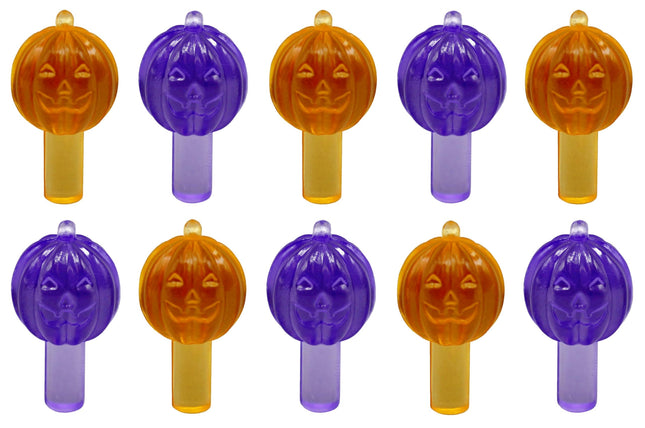 Creative Hobbies® Ceramic Tree Replacement Lights Jack O' Lantern - Orange & Purple Pumpkin Shape Bulbs for Halloween Décor 25 Pack