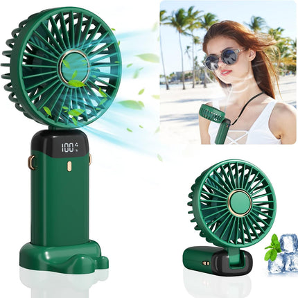 Portable Fan, Mini Fan Personal Fan Handheld Fan Usb Rechargeable Small Fan Foldable Desk Fan 5000Mah Battery 16H Max Cooling